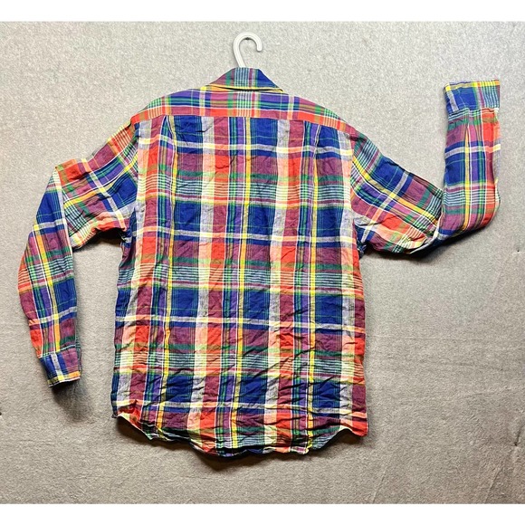 Polo Ralph Lauren Size L 100% Linen Multicolor Button up - Picture 2 of 3